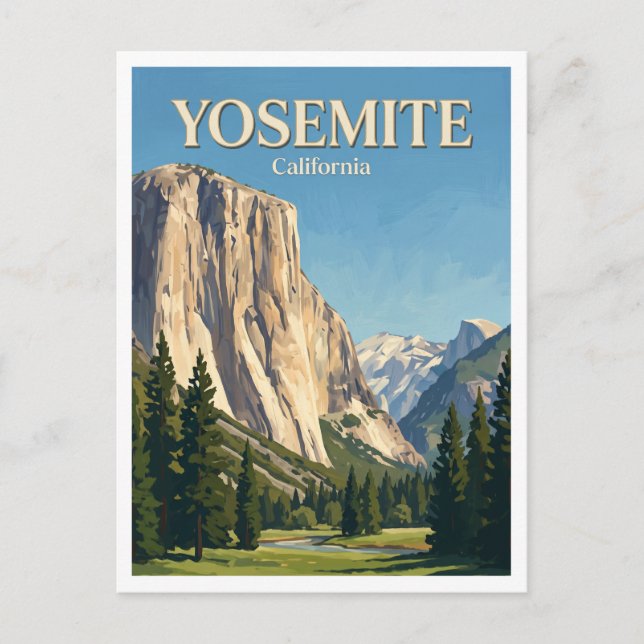 El Capitan Yosemite Vykort (Framsida)