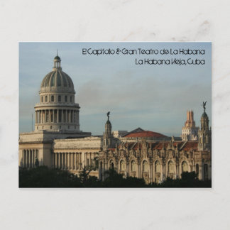 El Capitolio & Gran Teatro, Havana, Kuba Vykort