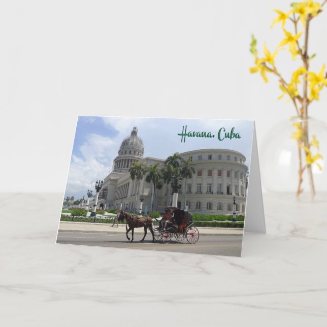 El Capitolio, Havanna, Kuba - kort (Gul blomma)