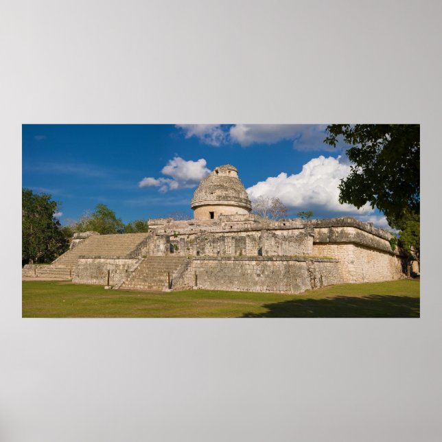 El Caracol vid Chichen Itza Poster (Framsidan)