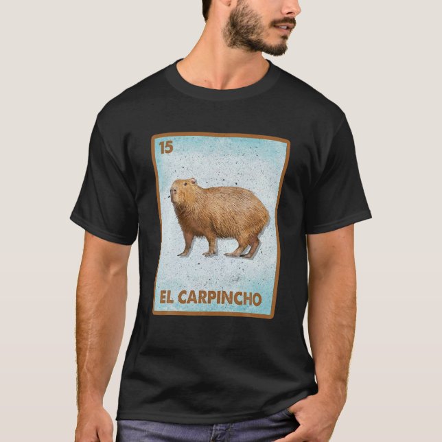 El Carpincho Mexican Capybara Card T Shirt (Framsida)
