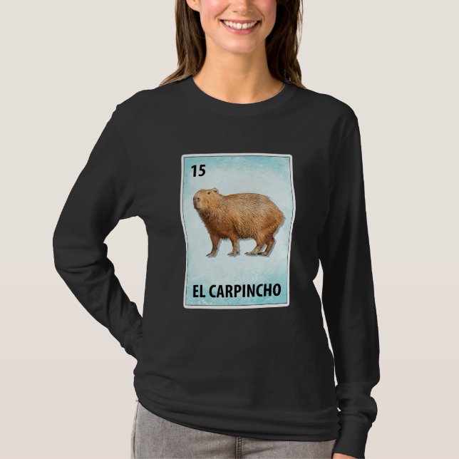 El Carpincho Mexican Capybara Cards 1 T Shirt (Framsida)