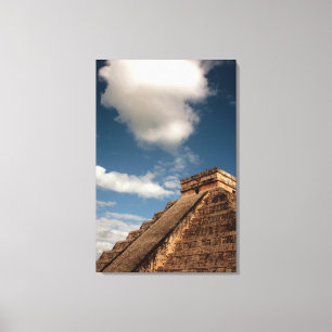 El Castillo på Chichen Itza Canvastryck