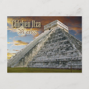 El Castillo vid Chichen Itza, Mexiko Vykort