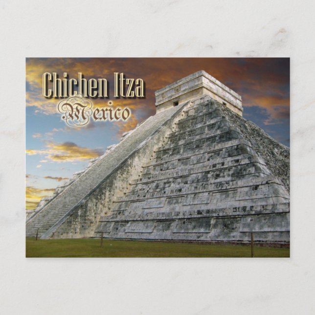 El Castillo vid Chichen Itza, Mexiko Vykort (Framsida)