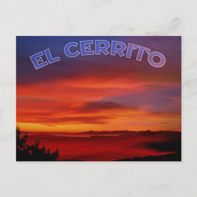 El Cerrito Sunset Vykort (Framsida)