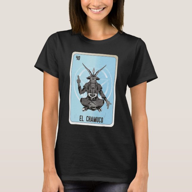 El Chamuco Mexican Slang Lottery Bingo Cards 2 T Shirt (Framsida)