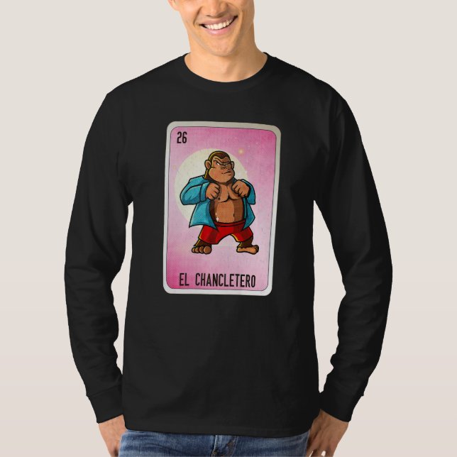 El Chancletero Mexican Slang Lottery Bingo Cards   T Shirt (Framsida)