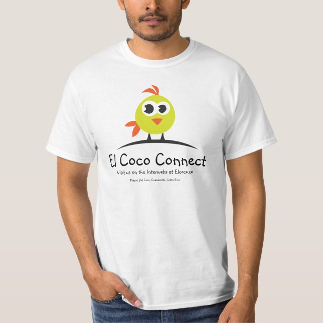 El-cocoen förbinder - Elcoco.co-logotypskjortan T-shirt (Framsida)