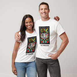 El Corazon Mexican stil Tarot-design T Shirt