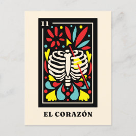 El Corazon Mexican stil Tarot-design Vykort