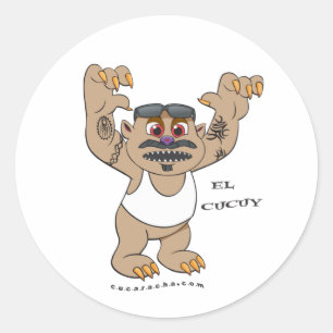 El Cucuy Runt Klistermärke