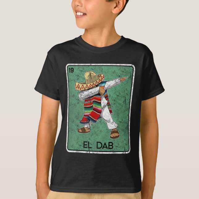 El Dab Card Funny Cinco De Mayo Mexican Party T Shirt (Framsida)