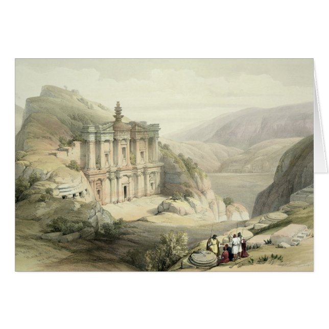 El Deir, Petra Hälsningskort (Framsidan Horizontal)