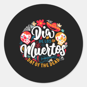 El Dia De Los Muertos-dagen för regeringen Runt Klistermärke