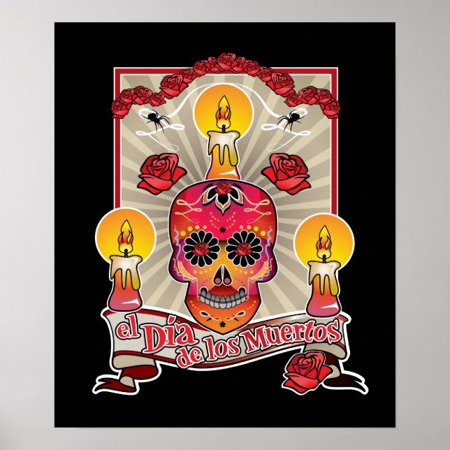 El Dia De Los Muertos - Day of the dead Poster (Framsidan)