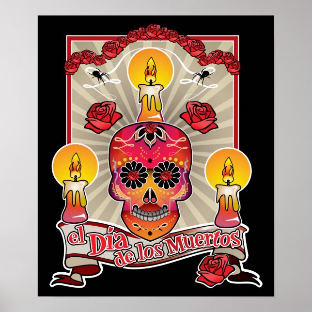 El Dia De Los Muertos - Day of the dead Poster (Framsidan)