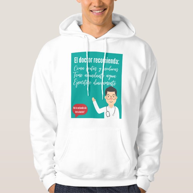 el doktor recomienda.. hoodie (Framsida)