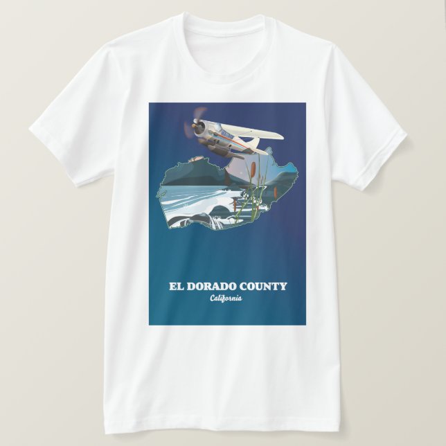 El Dorado County California karta T Shirt (Design framsida)