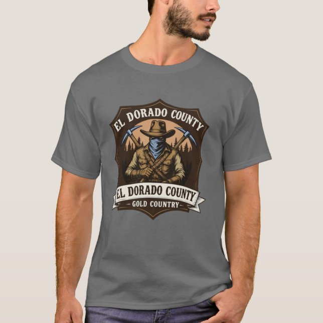 El Dorado county Outlaw Bandit Design T Shirt (Framsida)