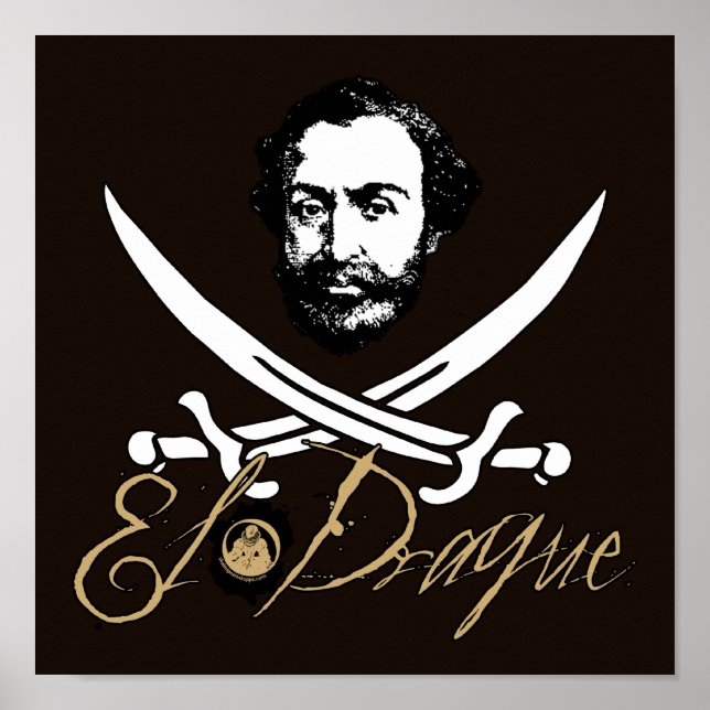 El Draque Pirat Insignia Poster (Framsidan)