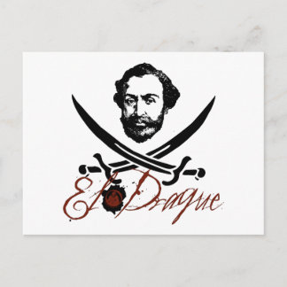 El Draque Pirat Insignia Vykort