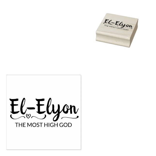 El-Elyon hebreiska namn på Gud typografi Stämpel (Stämplad)