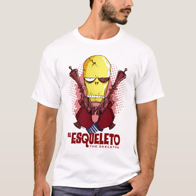 El Esqueleto: Den skelett- T-tröja T-shirt (Framsida)