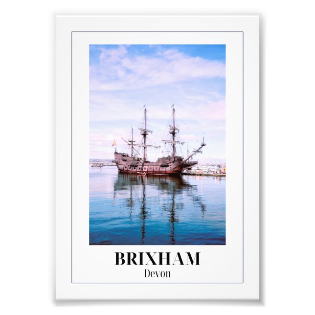 El Galeon, Brixham Marina, English Riviera, Devon Fototryck (Framsidan)