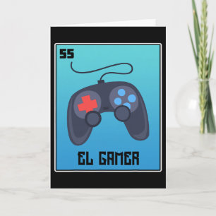 El Gamer Video Games Funny Mexican Lottery Parody Kort