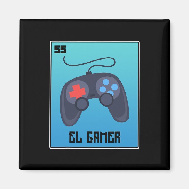 El Gamer Video Games Funny Mexican Lottery Parody Magnet (Framsidan)