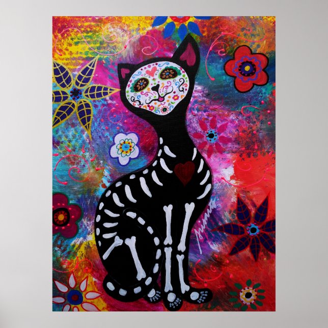 EL GATO II DAY OF THE DEAD PAINTING POSTER (Framsidan)
