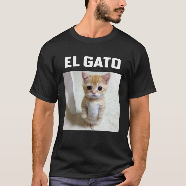 El Gato Meme Katt T Shirt (Framsida)