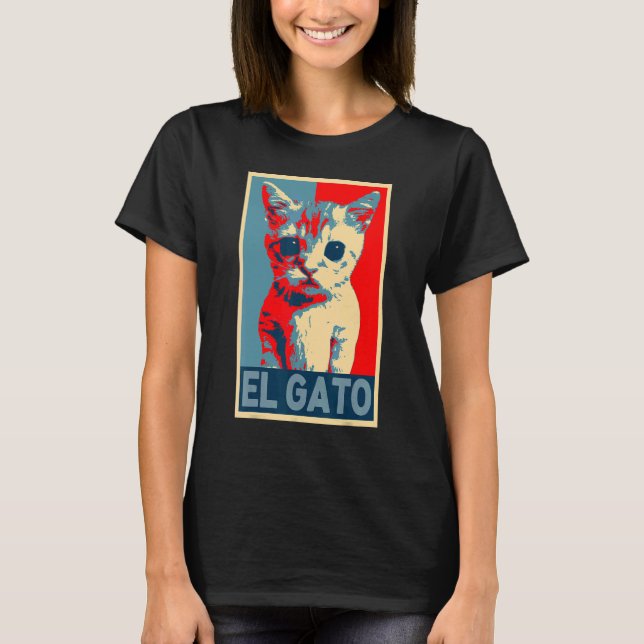 El Gato Meme Ledsen Gråtande Cat Kattunge Meme ret T Shirt (Framsida)