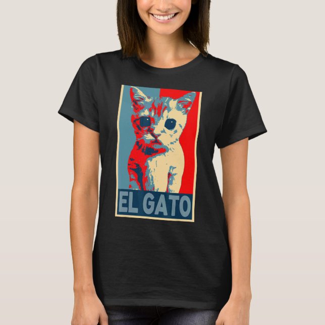 El Gato Meme Ledsen Gråtande Cat Kattunge Meme ret T Shirt (Framsida)