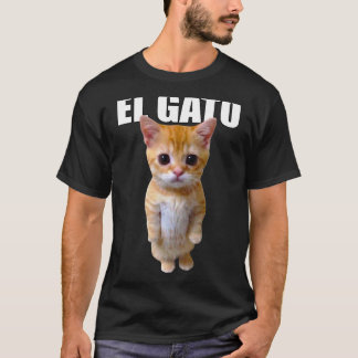 El Gato Meme Ledsen Gråtande Cat Munchkin Kattunge T Shirt