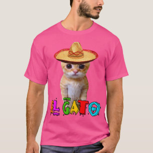 El Gato Meme Mexican Cat Latino Munchkin Kattunge  T Shirt