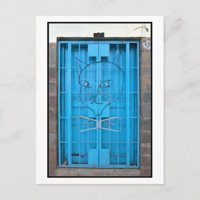 El Gato Negro Door, Cusco, Peru Vykort (Framsida)