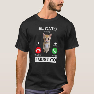 El Gato ringer ledsen gråtande katt meme T Shirt