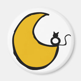 El gato y la luna magnet