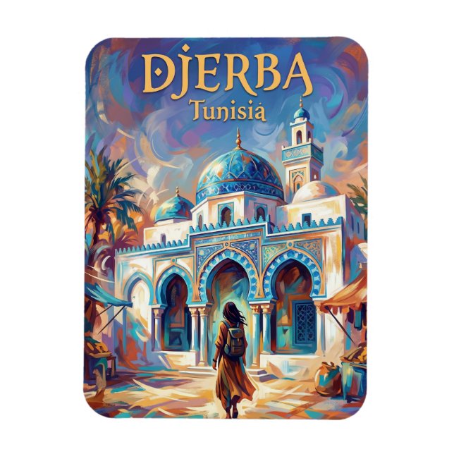 El Ghriba synagoga Tunisien Magnet (Vertikal)