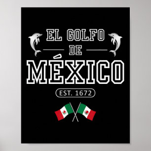 El Golfo De México Dolphin Est 1672 Mexikos förent Poster