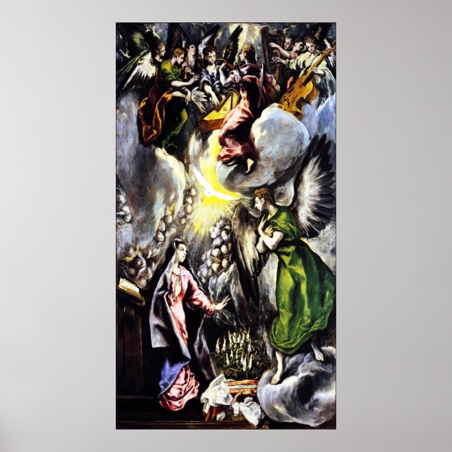 El Greco Annunciation Virgin Mary Poster (Framsidan)