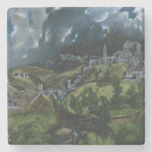 EL GRECO - Beskåda av Toledo 1596 Stenunderlägg