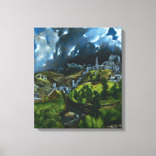 El Greco beskådar av den Toledo kanfassjalen Canvastryck