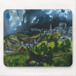 El Greco beskådar av den Toledo musen vadderar Musmatta