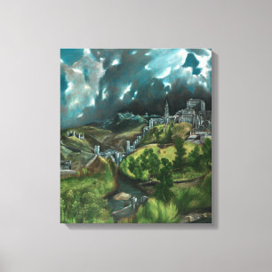 El Greco beskådar av Toledo Canvastryck