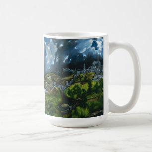 El Greco beskådar av Toledo Kaffemugg