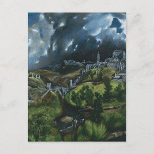 El Greco beskådar av Toledo Vykort