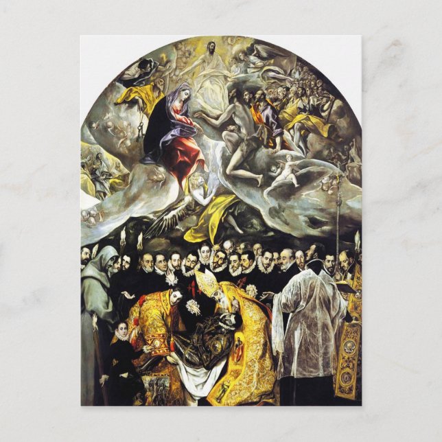 El Greco Burial of the Count of Orgaz Postcard Vykort (Framsida)